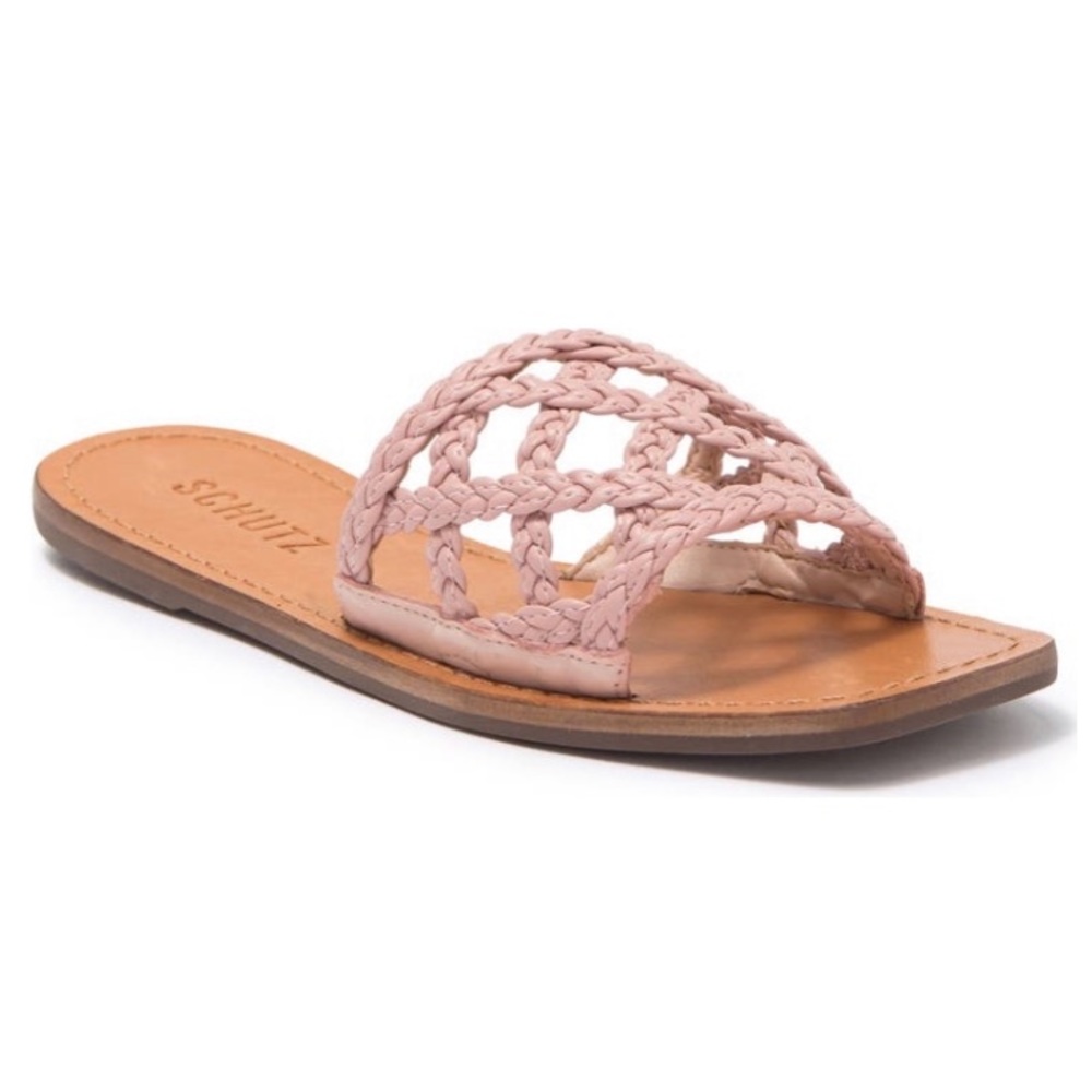SCHUTZ Pink Ericka Braided Sandal